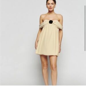 Reformation Rossland Mini Off Shoulder Dress